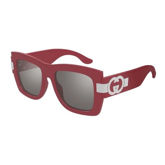 NEW GUCCI SUNGLASSES GG1688S 003 RED WOMEN SQUARE EYEWEAR - Picture 1 of 3